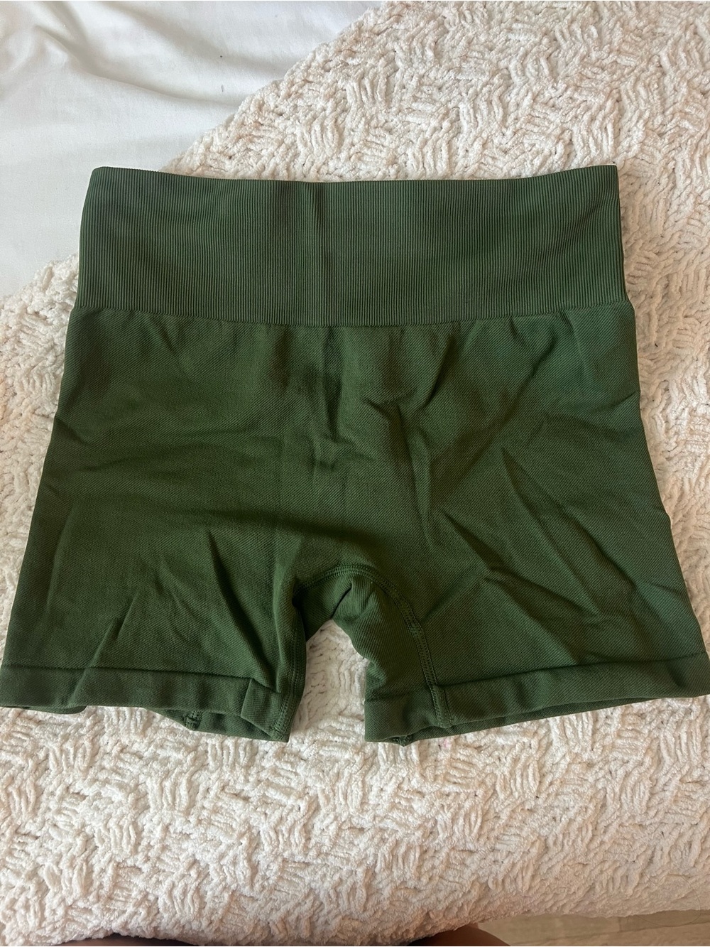 High-Rise Olive Green Women’s Bike Shorts